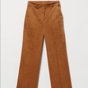 Wide-leg corduroy pants